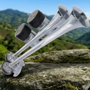 Corneta Tipo Barco Cromada Doble Compresor 12V