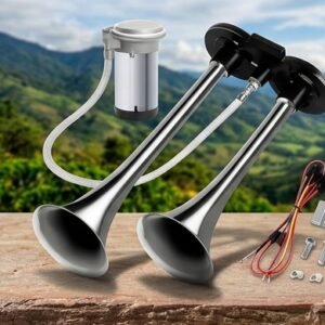 Corneta Doble Cromada Con Compresor 12V